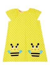 Denokids Gepunktet Kleid Mädchen gelb 92 - 0