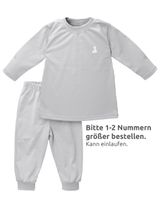 MaBu Kids 2 Teile Schlafanzug Eisbär Bruno, der Eisbär hellgrau 98 (2-3 Jahre) - 1