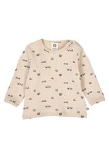 Müsli by Green Cotton Babylangarmshirt Alloverprint beige 74 - 0
