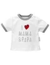 Baby Sweets T-shirt I Love Mama & Papa I Love Mama & Papa Blanc - 0