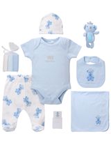 Rock A Bye Baby Boutique 10 Teile Set Teddybär blau - 0