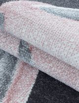 Teppich Rund Rosa Drache schwarz 120x120 - 4