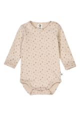 Müsli by Green Cotton Langarmbody Blumen beige 56 - 0