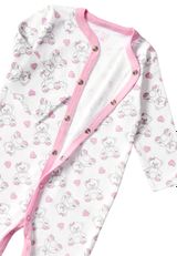 Aptex 51053163 Strampler mit Teddy-Print rosa 74/80 (9-12 Monate) - 2