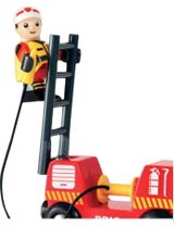 Brio 3 Teile Holzeisenbahn Zubehör Feuerwehr-Leiterfahrzeug mit Licht & Sound World CE-zertifiziert 4,1x4,9x17,4 cm 3+ Jahre rot - 4