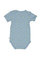 Müsli by Green Cotton Kurzarmbody Alloverprint hellblau 74 - 1