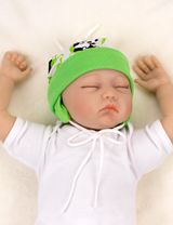Baby Sweets Mütze Happy Panda grün 1 Monat (56) - 4