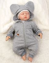 Koala Baby Grenouillère Boucle Rayures Blanc 3-6M (68 cm) - 1