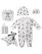 Rock A Bye Baby Boutique 8 Teile Set Panda weiß 62/68 (3-6 Monate) - 0