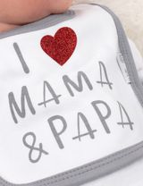 Baby Sweets Lätzchen I Love Mama & Papa weiß - 2