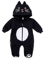 Baby Sweets Strampler Katze schwarz 9-12 Monate (80) - 0