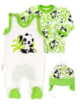 Baby Sweets 14 Teile Set Happy Panda grün Newborn (56) - 1
