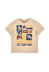 Denokids Print creme/hellbraun 140 - 1