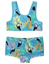 Villervalla 2 Teile Bikini Tukan UV-Schutz meeresblau 134/140 (9-10 Jahre) - 0