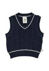 Müsli by Green Cotton Pullunder Unifarben dunkelblau 56 - 0