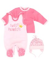 Baby Sweets 3 Teile Set Krone Sweet Princess rosa 1 Monat (56) - 0