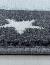 Teppich Rund Blauer Drache schwarz 120x120 - 2
