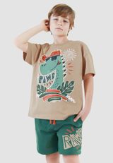 T-Shirt & Shorts Set beige 104 - 7