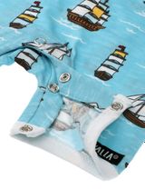 Villervalla Strampler Schiff blau - 3