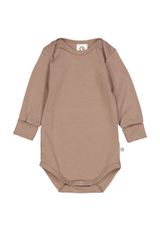 Müsli by Green Cotton Langarmbody Unifarben braun 56 - 0