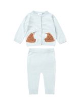 Rock A Bye Baby Boutique 2 pièces Ensemble Ours Bleu clair - 0