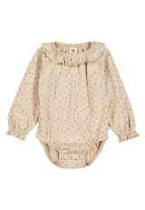 Müsli by Green Cotton Langarmbody Blumen beige 56 - 0