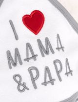 Baby Sweets 2 Teile Set I Love Mama & Papa 90x90 cm weiß - 6