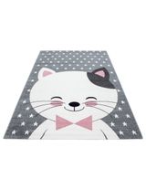 Teppich Katze Sterne grau 120x170 - 0