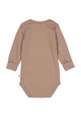 Müsli by Green Cotton Langarmbody Unifarben braun 56 - 1