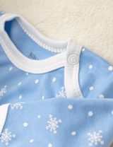 Baby Sweets 2 Teile Body Pinguin Let It Snow Schneeflocke blau 56 (Neugeborene) - 5