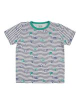Lilly + Sid T-Shirt Meerestiere Streifen grau 110/116 (5-6 Jahre) - 0