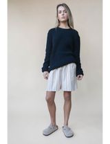 STUDIO FEDER Shorts Streifen creme/rosa/blau/braun X-Large - 3