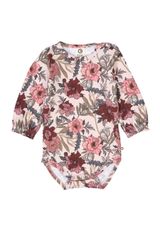 Müsli by Green Cotton Langarmbody Blumen rosa 56 - 0