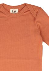 Müsli by Green Cotton Langarmbody Unifarben orange 80 - 2