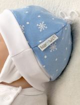 Baby Sweets Mütze Let It Snow Schneeflocke blau 56 (Neugeborene) - 2