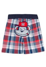 Denokids CFF-20Y1-079 Monkey Plaid Shorts Set Jungen rot 104 - 5