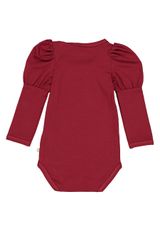 Müsli by Green Cotton Langarmbody Unifarben rot 68 - 1