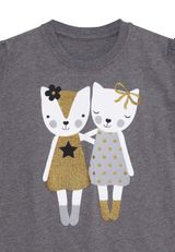 Denokids Cat Fellows T-Shirt & Leggings Set Mädchen schwarz 92 - 3