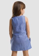 Kleid Mädchen dunkelblau 92 - 5