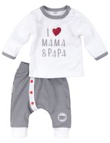 Baby Sweets 2 Teile Set I Love Mama & Papa weiß 62 (0-3 Monate) - 0