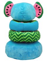 Kids Euroswan Frootimals 4 Teile Stapelspielzeug Melany Melephant Plüsch 15x15,5x15,5 cm 3+ Monate blau - 2