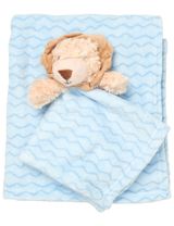 Snuggle Tots 2 pièces Ensemble Lion Zigzag 75x75 cm Bleu clair - 0