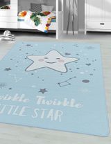 Teppich Star Sterne hellblau 80x120 - 1