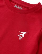 MaBu Kids T-shirt à manches longues Effet Superposé Skate Rouge 18-24M (92 cm) - 1