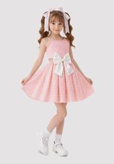 Denokids Kleid Gepunktet pink 128 - 2