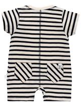 Ebbe Kids Strampler Streifen beige 80 (9-12 Monate) Offwhite stripe - 1