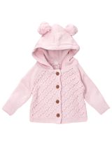 Rock a Bye Gilet Tricoté Capuche Rose 0-3M (62 cm) - 0