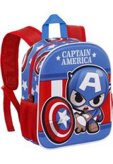 Marvel Captain America Let's Go-Small 3D Rucksack 31x26x11 cm blau blau Onesize Kinder - 2