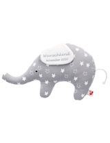 Baby Sweets Kuscheltier Little Elephant Sterne Handmade grau - 0