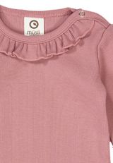 Müsli by Green Cotton Langarmbody Unifarben rosa 62 - 2